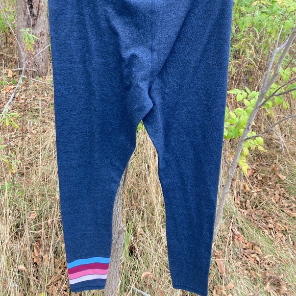 🌙 Spiritual Gangster Leggings – Small / Cozy Blue Vibes with Stripe Detail 🌈 - Picture 2 of 4